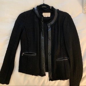 Rebecca Taylor Black Jacket leather trim - Size 0